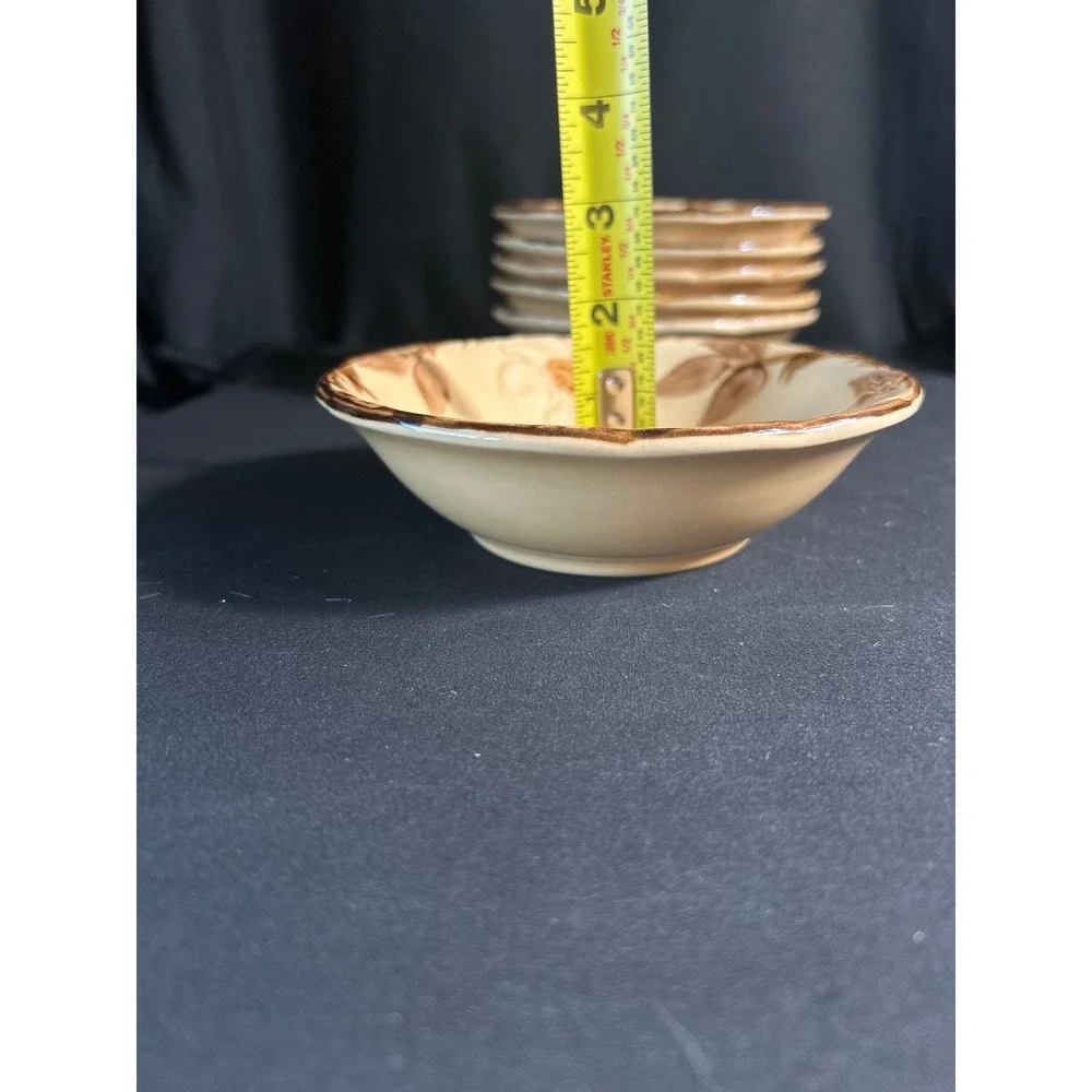 Franciscan cafe Royal‎ Fruit Dessert Bowls Set of 6 Hand Painted Vintage USA